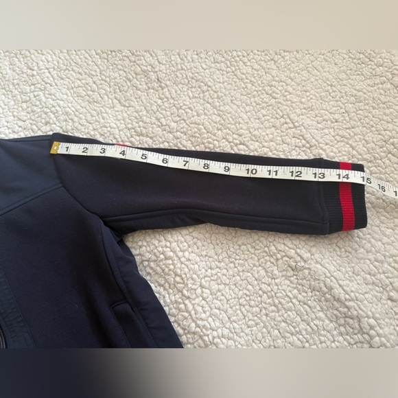 Tommy Hilfiger Kids' Navy Pea Coat with Red Accents - Picture 9 of 11